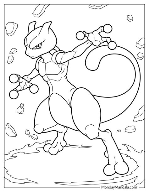 Mewtwo Coloring Pages (Free PDF Printables)